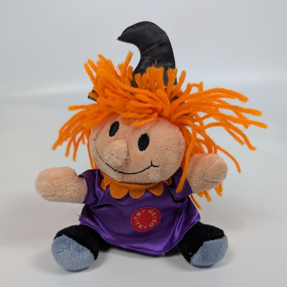 Toy Network Talking Laughing 8" Halloween Witch Plush Works!